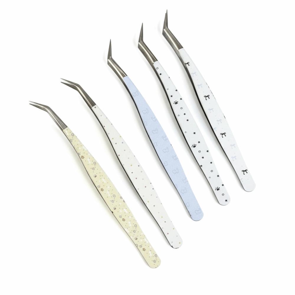 High Precision False Eyelash Tweezers Anti-static Eyelash Curler Beauty Makeup Tools