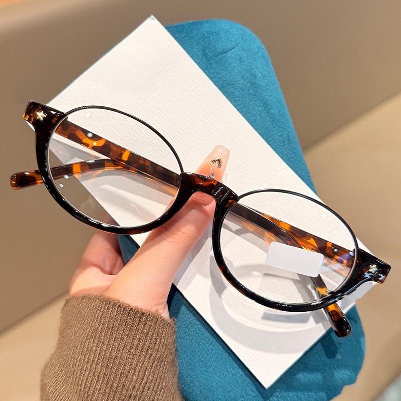 

Очки для чтения в полукруглой оправе, очки с защитой от синего света, более прочные металлические шарниры, удобные и стильные украшения для ношения 4 темно-коричневого