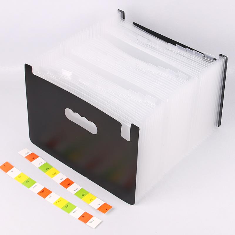 25-Pocket A4 Accordion File Bag - Rainbow Large Capacity Multi-Layer Office Folder Organizer