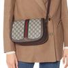 Gucci Ophidia Logo Stripe Web Canvas And Leather Saddle Bag Women Shoulder Bag 601044-96IWB-8745