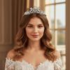 Crystal Rhinestone Rhinestone Tiara Alloy Material Princess Crown Wedding Bride Crown  Prom Event
