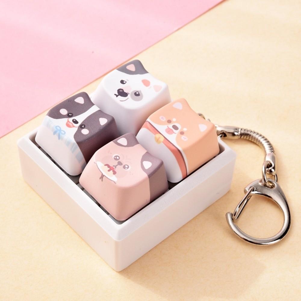 Kawaii Fidget Toy Keychain Relax Button Mechanical Keyboard Keying Puppy Fans