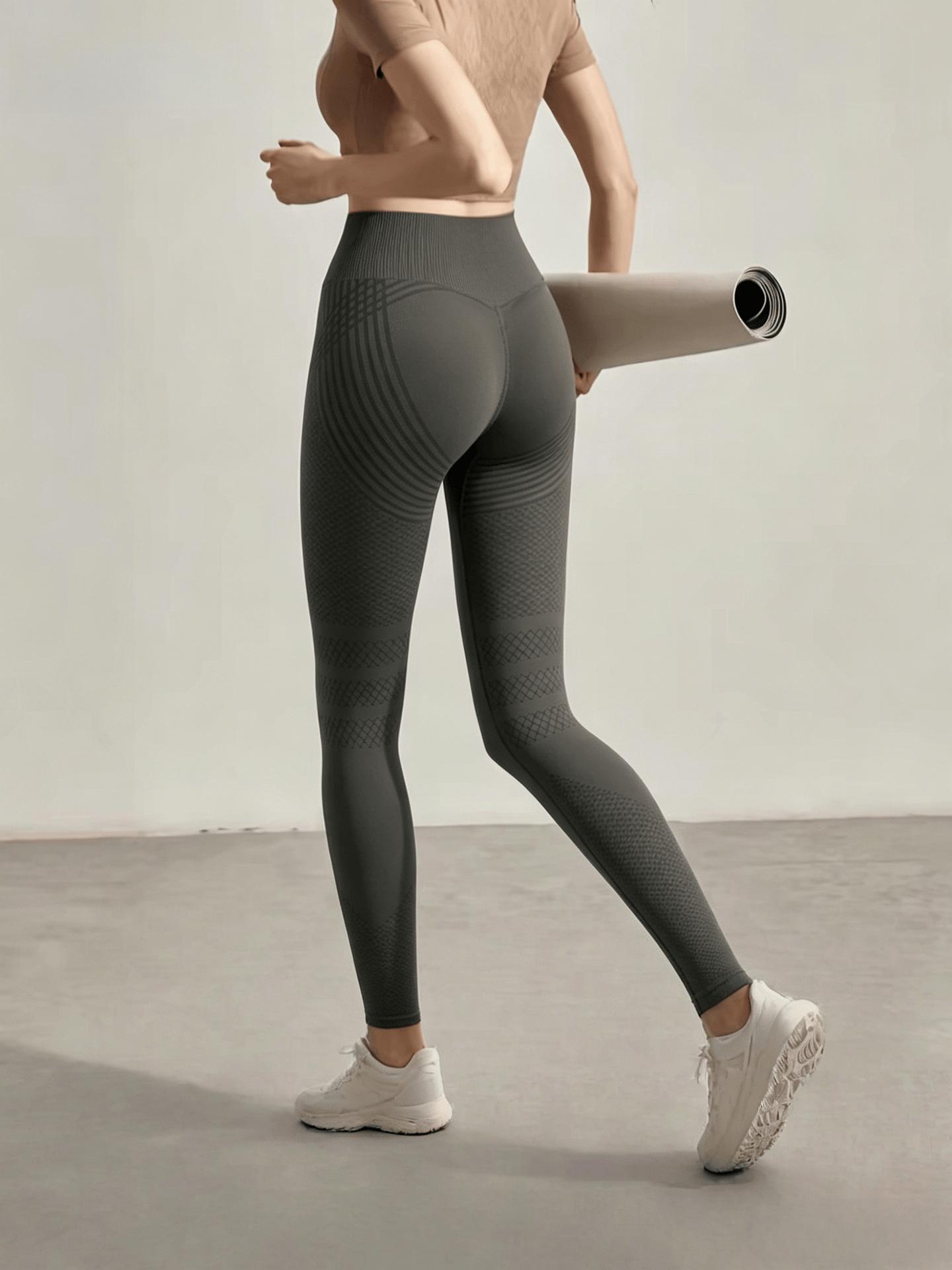 High-Waisted Butt-Lifting Quick-Dry Yoga and Fitness Pants M