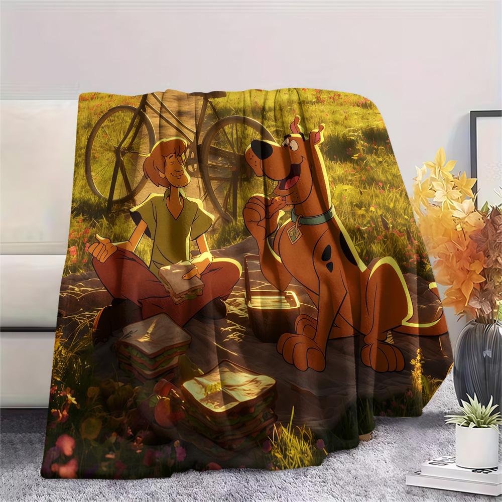 Scooby‑Doo2 Flannel Blanket, High quality Comfortable for All Seasons, Home Decor, Warmth and Comfort