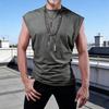 Men Vest Round Neck Sleeveless Pure Color Summer Sport Vest Quick-Drying Outdoor Running Fitness Tank Tops Daily Wear