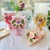 Crochet Flowers Bouquet Handmade Tulip Bouquet Mother's Day Birthday Gifts Rose Sunflower Bouquet Graduation Gift