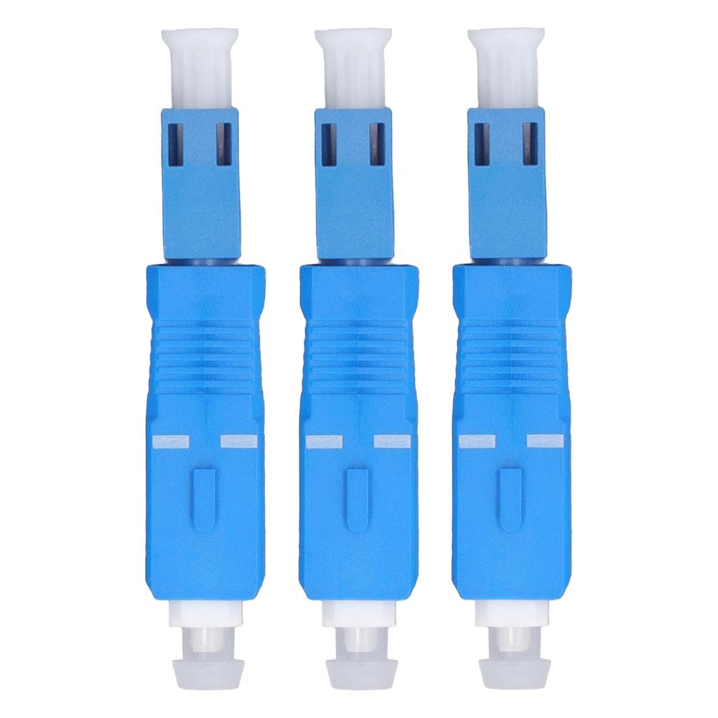 3PCS Optical Fiber Adapters SC Male To LC Female Coupler Red Light Pen Power Meter Convertor