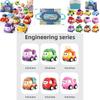 Childrens Inertia Toy Cars With Cartoon Expressions For Christmas Gift Playset