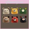 Adorable Bear Knitted Cap Women's Autumn Winter Cartoon Warm Unisex Beanie