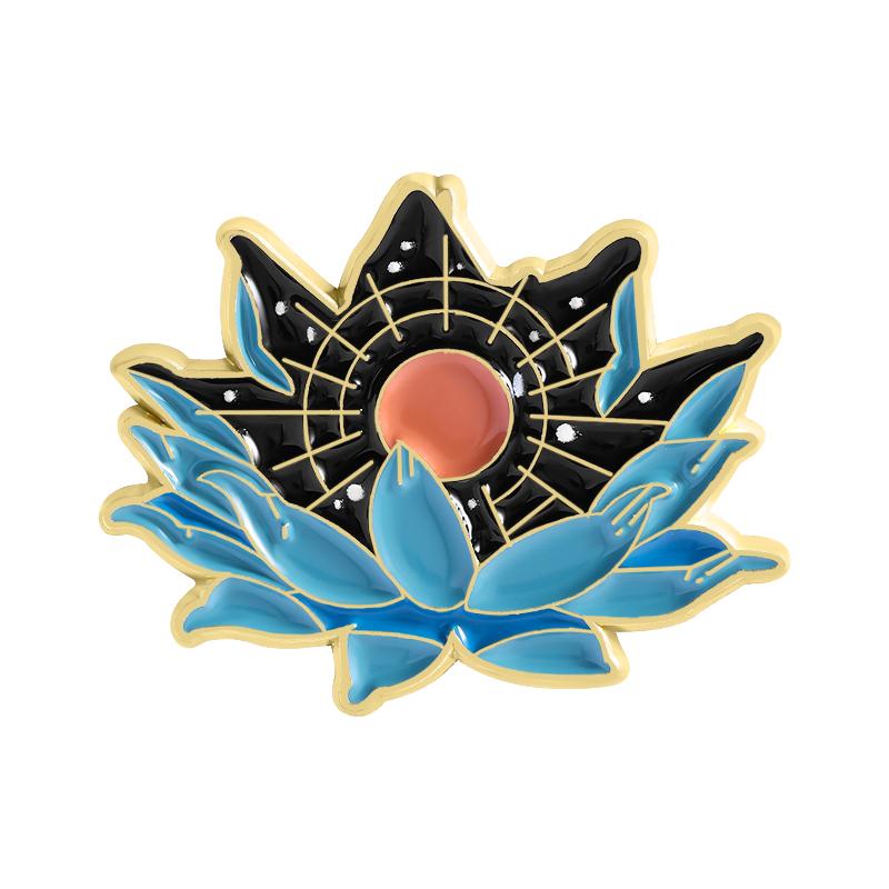 

Ночное небо Лотос Эмалевые значки Заказные Луна Звезды Солнце Броши Лацканные значки Одежда Растения Ювелирные изделия Подарок для друзей
