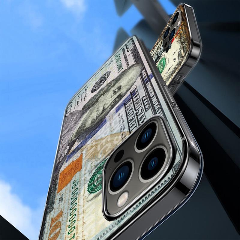 Banknote Dollar Cash Money Phnoe Case for Iphone 17 Air 16 11 12 13 Mini 14 Plus 15 Pro Max 7 8E SE 2020 16ProMax Phone Cover Co
