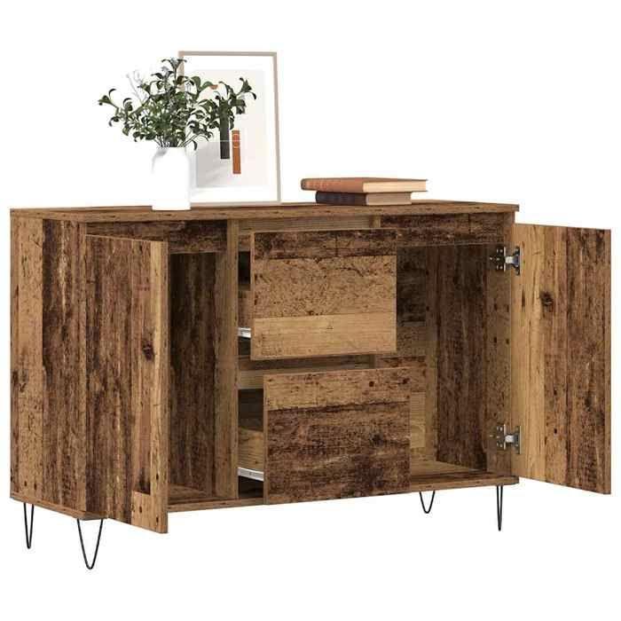 VidaXL Buffet Old Wood 101.5x35x70 Cm Engineered Wood, Storage Furniture, Kitchen Storage Furniture 857266