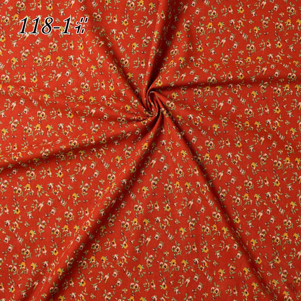 145x100cm Cotton Linen Small Floral Printed Fabric For Women's Clothing, Decorative Fabric DIY Handmade Sewing Cloth Fabric