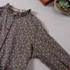 Mori Girl Autumn Spring Women Loose Long Dress Ruffled Collar Floral Cottagecore Dress Vintage Cotton Ruffles Elegant Chic Dress