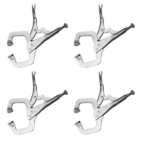 ES-SLT C-Type Locking Pliers, C-Clamp, Maximum Opening 40mm, Woodworking Clamping Tool (Set of 4)