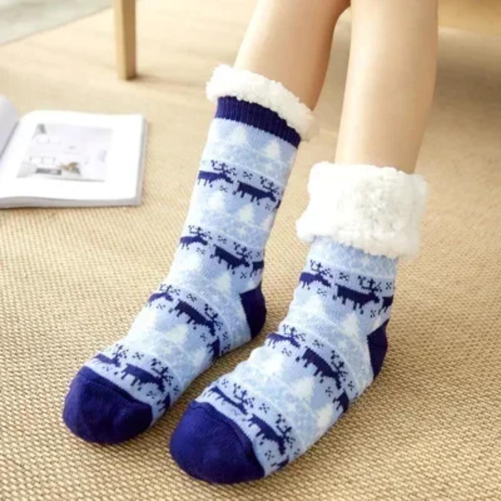 Fuzzy Sleeping Socks Women Winter Heart Funny Cute Kawaii Non Slip Cartoon Short Soft Comfy Female Floor Slippers Sock Designer