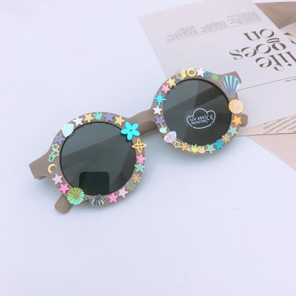Children'S Sunglasses Diy Cute Glasses Ocean Piece Jewelry Accessories Beach Sunglasses Girls Glasses