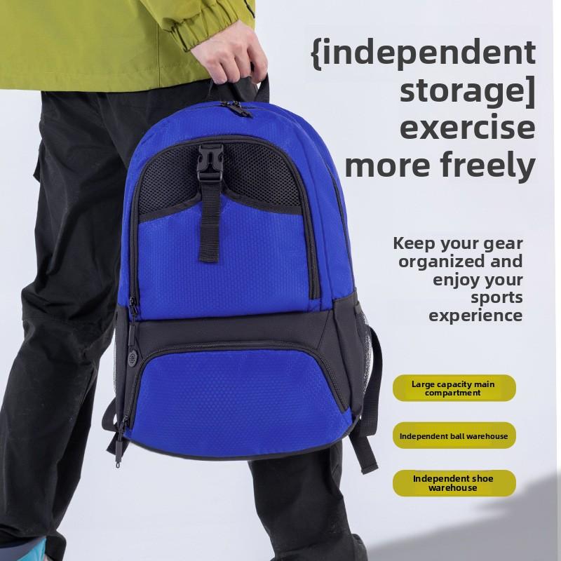 Basketball Bag Sports Backpack for Men, Waterproof Outdoor Football Bag for Women, Large Capacity Training Backpack with Independent Shoe Compartment