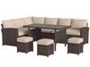 7 Pieces Outdoor Patio Furniture with Dining Table&Chair, All Weather Wicker Conversation Set with Ottoman