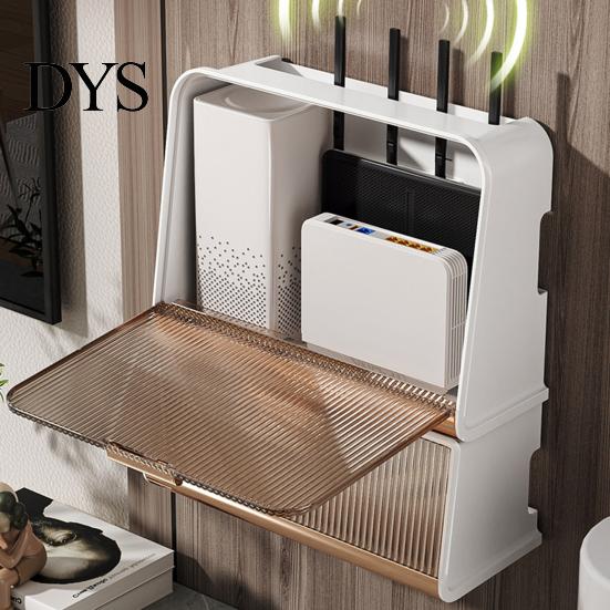 Wire Cable Storage Case Wi-Fi Router Shelf Large Capacity Dustproof Visible Design Smooth Edge Simple Appearance Container Save Space Plastic