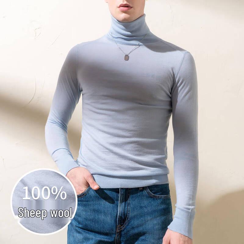 Men's SNOOFODE 100% Merino Wool Turtleneck Sweater