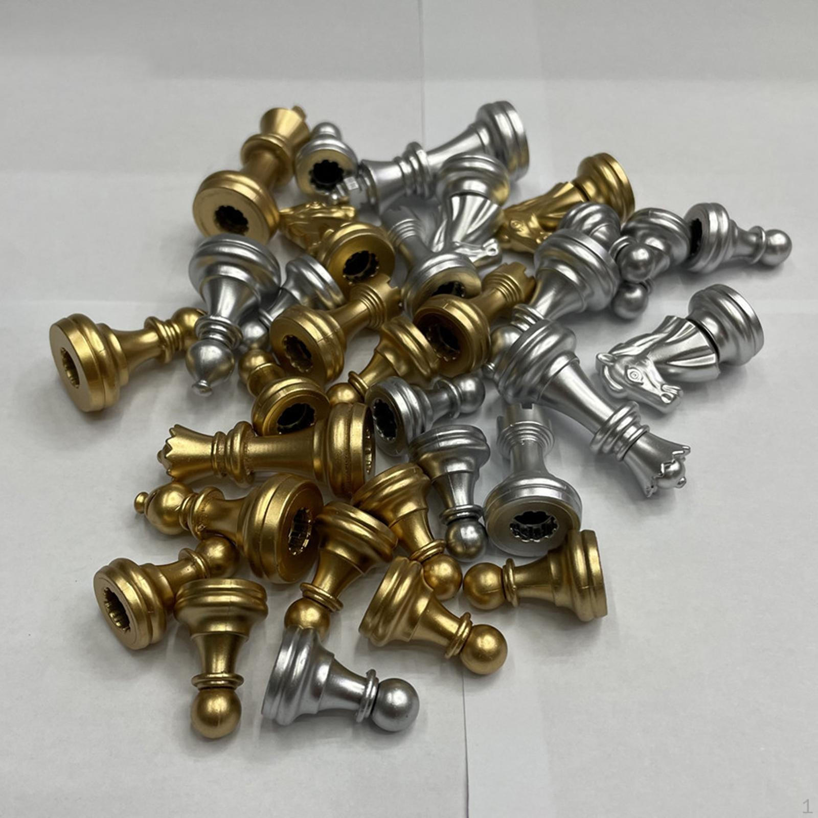 

32 шт. Шахматные фигуры, игровые пешки, аксессуары с королем 1,93 дюйма для детей и взрослых, для замены