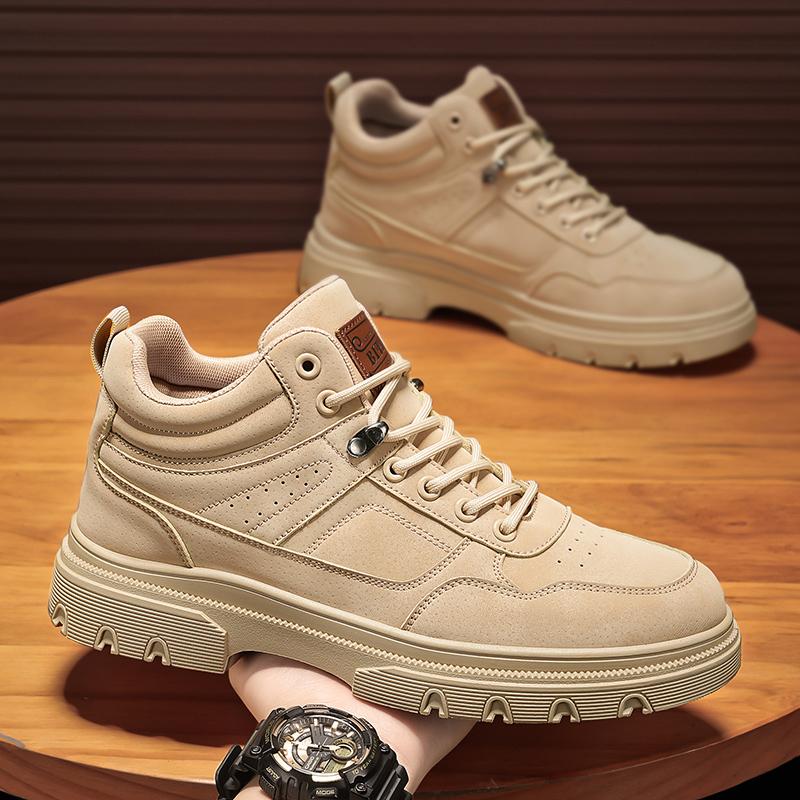 

Ботильоны с толстой подошвой Мужская обувь 2024 года Осень Новая мужская повседневная обувь, модные удобные износостойкие спортивные кроссовки 39 бежевый