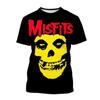 T-shirt Rock Band Misfits Estivi Teschio Stampato 3D Streetwear Uomo Donna Moda T-shirt a Maniche Corte T-shirt per Bambini Top Abbigliamento Uomo