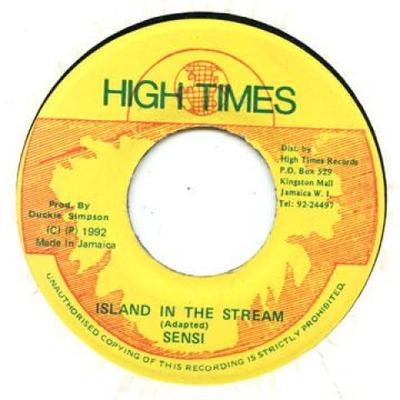 7-inch Plaat SENSI - Island In The Stream none High Times 1992 Jamaica Reggae, Ska & Dub