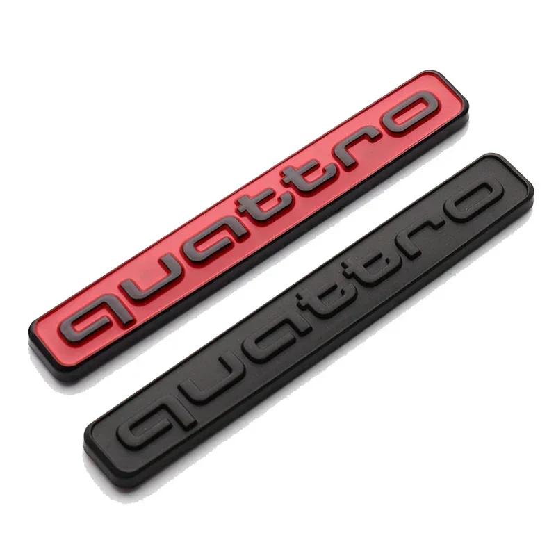 133a Quattro Sport Car ABS Rear Tail Trunk Emblem Fender Side Sticker for A5 B7 Q7 A3 A4 B8 A6 TT R8 A8 A7 Q5 Q3 C7 S3 A1 B5 Q2a133