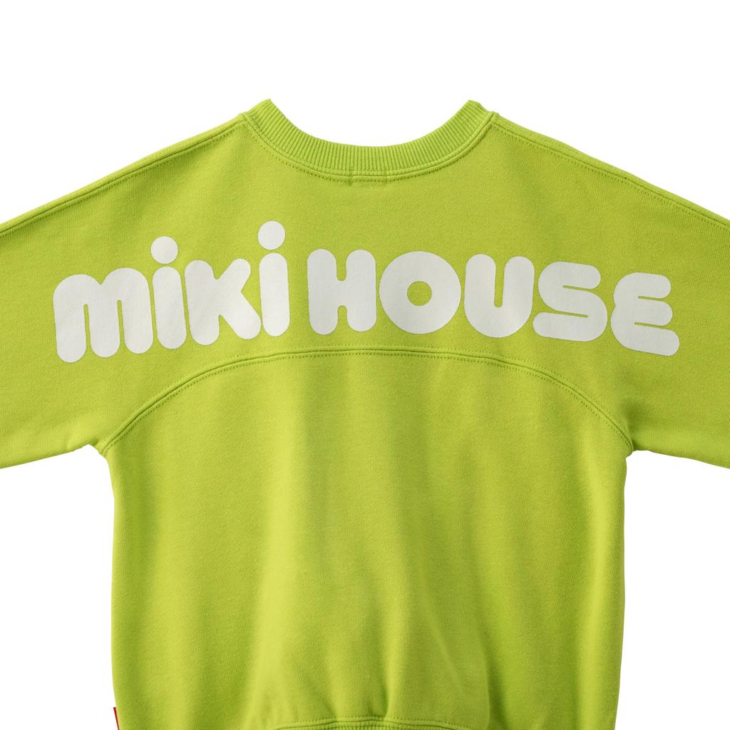 MIKIHOUSE Web Limited Back Logo Sweatshirt Pullover, Baby Kids, Size 80cm, Light Green, Model 10-5620-682