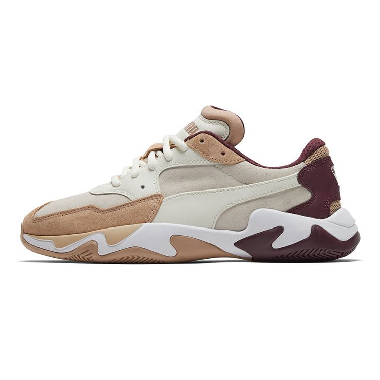 Puma Storm Comfortable Versatile Sports Retro Low-Top Dad Shoes Women Sneaker White Brown 372409-01