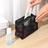 12-1PCS Clear Mesh Storage Bag Small Large Black Cosmetic Bag Portable Travel Toiletry Container Pouches Bags Bathroom Organizer