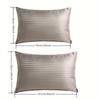 Stripe Pattern Envelope Closure Silky Pillowcase Set of 2 - Super Soft Weave, Hair and Skin Friendly, Machine Washable, Hotel Quality