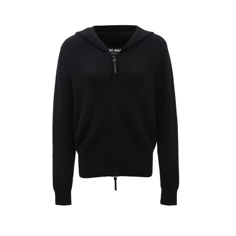 VEROMODA 2025 Autumn Solid Hooded Double-Zip Knit Jacket