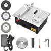 Precision Mini Electric Table Saw, DIY Hobby Handmade Woodworking Bench Cutting Machine Adjustable Cut Depth Small Desktop Saw for Miniature Wood
