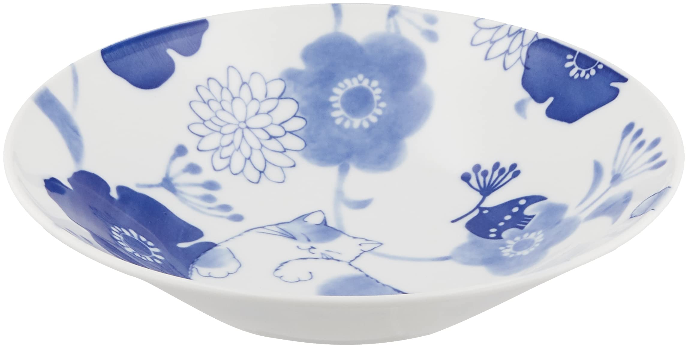 

Ceramic Ai Nohohon Cat Curry Plate, Sky 23194