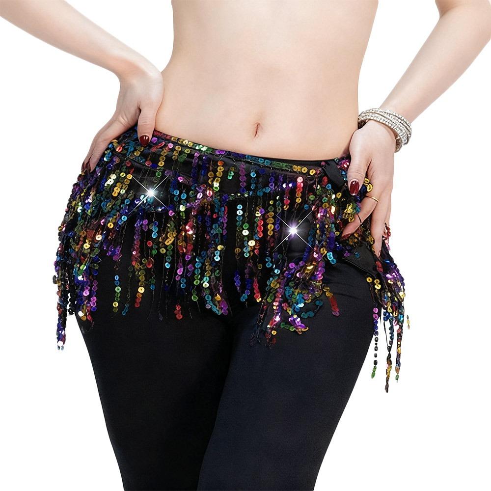 Sequins Women Belt Skirt Tassel Waist Chain Fashion Dancer Skirt  Show Costumes
