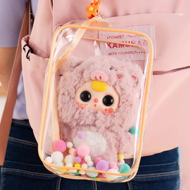 10/20Cm Plush Doll Out Bag Pvc Transparent Cotton Doll Transparent Display Pouch Clear Protector Case For Anime Cartoon Dolls