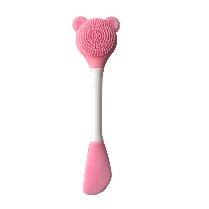 Silicone Facial Cleansing Brush Spatula 2-in-1 Blackhead Removal Deep Cleaning Exfoliator Scrub for Pore Facial Skin Care