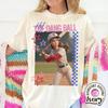 Hit The Dang Ball Baseball Mom Shirt Game Day Softball Tee Distressed Doll Face Meme Graphic T Shirts