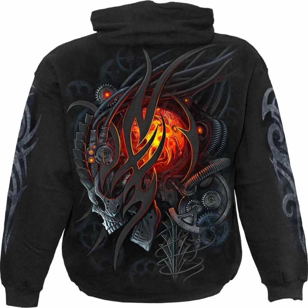 Spiral Direct  STEAMPUNK SKULL Hood Skull Gothic Steam Punk Waistcoat Unisex T-Shirt XXXXL
