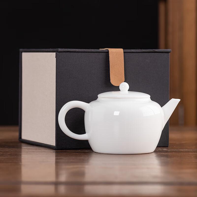 Jinglu Huapin Mutton Fat Jade White Porcelain Gongfu Master Tea Set