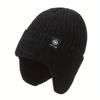 Unisex Winter Warm Knit Hat with Lining and Ear Protection  Thickened Knit Beanie Suitable for Seniors Middle