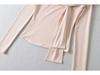 Trendy Women's One-Shoulder Ribbon Long-Sleeve Top - Sexy Casual Base Layer