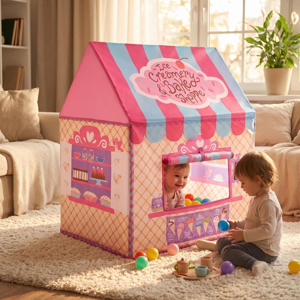 Ice Cream Shop Tent Foldable Bakery Play Lightweight for Toddlers