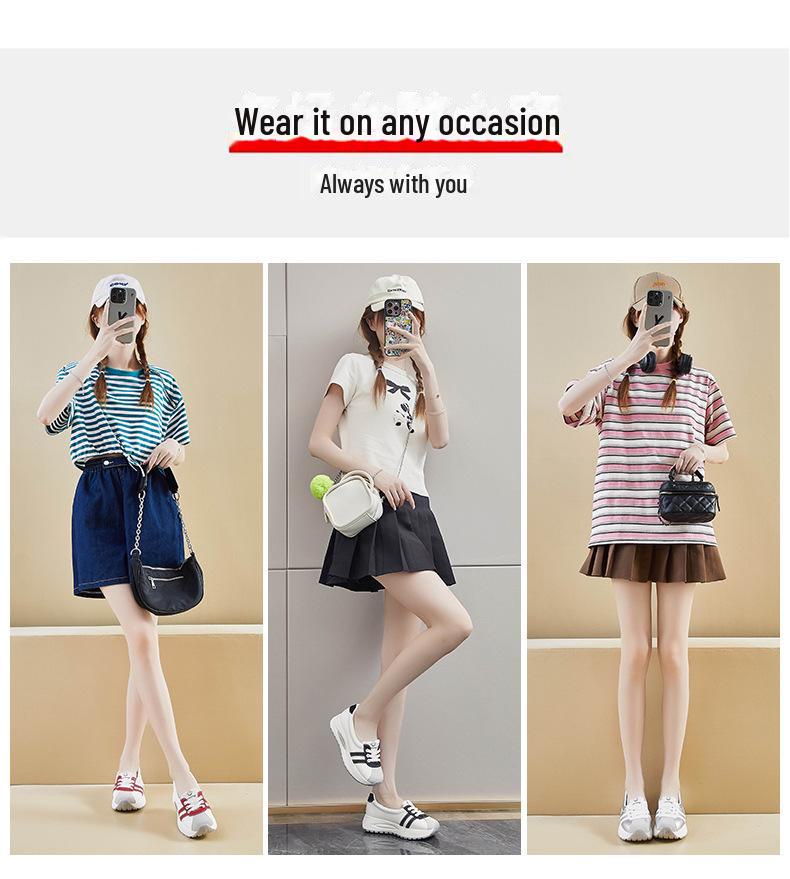 Damskie koreańskie buty do biegania inspirowane Forrestem Gumpem, zwiększające wzrost Q3606 - Wiosna 2025 Oddychające sneakersy casualowe