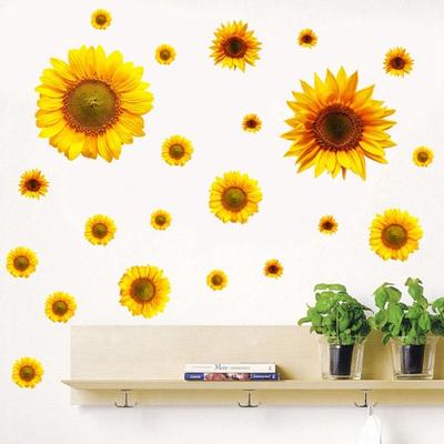 Kreative Blumen-Sonnenblumen-Wandaufkleber für Zuhause, Wohnzimmer, Schlafzimmer, Büro, Dekoration