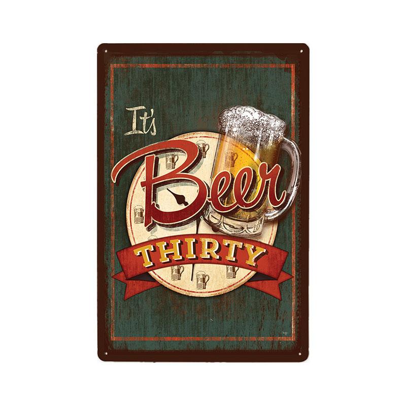 Beer Vintage Metal Tin Sign Chic Home Bar Cafe Poster Wall Decor Art Plaque Pub Tavern Retro Decorative Plates 20*30 CM