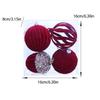 4pcs Delicate Christmas Tree Pendant Flocked Xmas Hanging Ornament Velvet Christmas Ball  Holiday